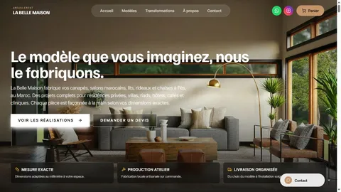 Screenshot of the actual La Belle Maison furniture storefront